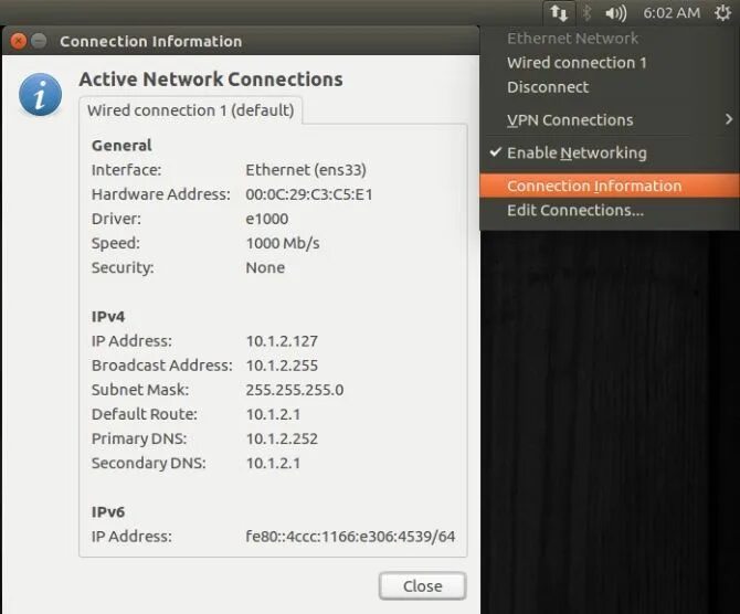 Узнать адрес ubuntu