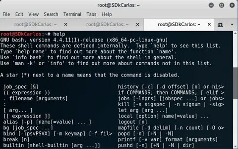 Disabled commands