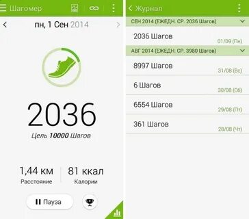 Шагомер для андроид встроенный