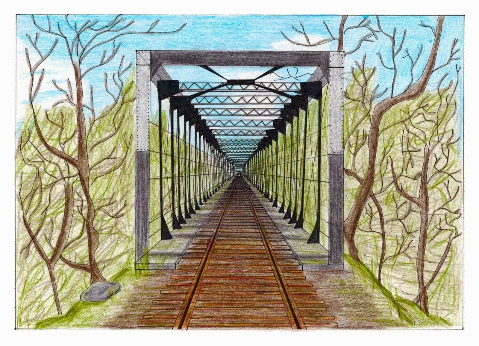 Изображение пространства линейная перспектива. Изображение пространства линейная перспектива. Линейная перспектива в живописи. Перспектива улицы города с одной точкой схода. "интерьер1.