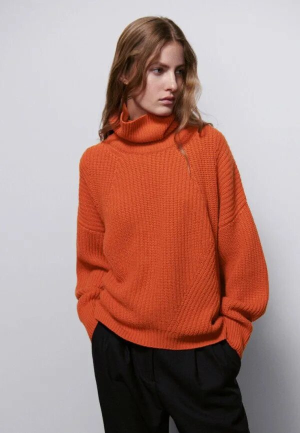 Массимо свитера. Свитер massimo dutti. оранжевый свитер массимо дутти. massimo dutti свитер женский с кашемиром. вязаные изделия из кашемира терракотовый.