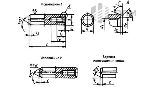 Отверстие под штифт