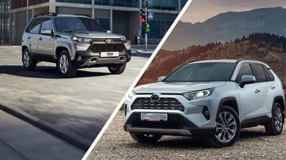 Новое с апреля 2021. Toyota rav4 2022 vs 2021. Рав 4 и новая Нива. Новая Тойота рав 4 и Нива Тревел. Toyota rav4 2022 Facelift.