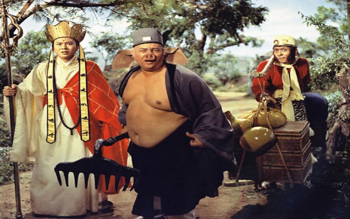Путешествие на запад безумный король. Король обезьян путешествие на Запад 1986. Чжу Бацзе путешествие на Запад. Монах Чжу Бацзе.
