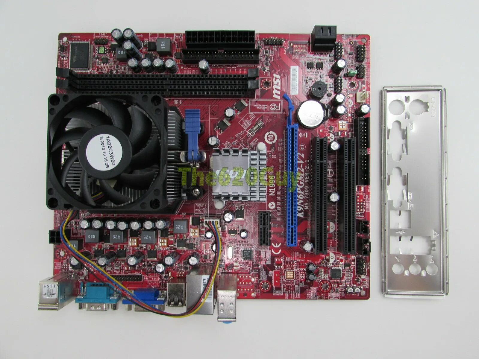 MSI K9N6PGM2-V2 Motherboard MS-7309 VER 2.1 + Phenom 9350 QC 2.4GHz CPU + HSF IO