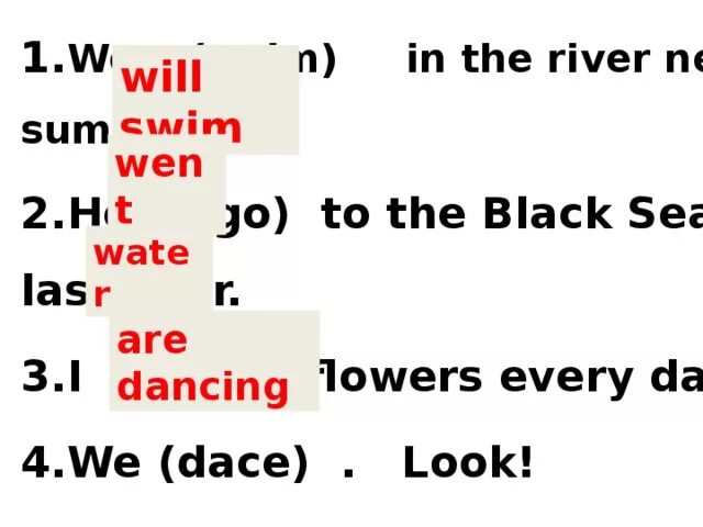 He will swim. Swim in the River перевод. Вопросы к предложению i Swim in the Sea every Summer. I don't Swim in the River отрицательное предложение?. Составь предложение i Swim in the River.