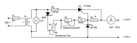 Зу на тиристоре
