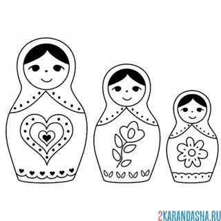 Матрешка шаблон
