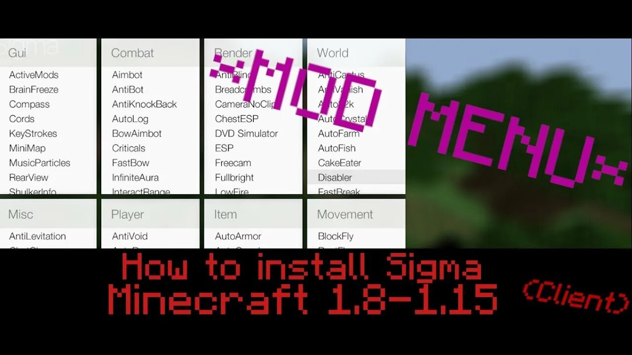 Fake sigma. Сигма майнкрафт. Minecraft Hack client. Sigma client.