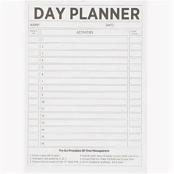 Daily Planner. Daily Planner with tasks. Plan your day