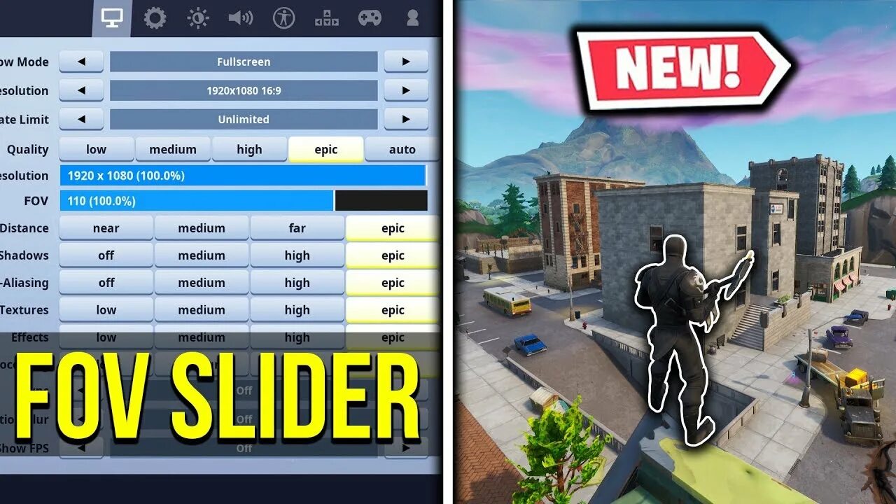 Как изменить fov. Fov 160 фортнатйэ. fov slider and player height.