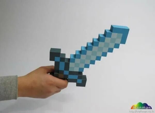 Схема алмазного меча из бумаги Minecraft меч из бумаги Своими руками. Алмазный меч из Майнкрафта Пикабу