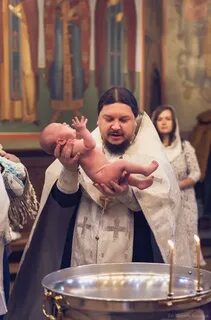Крещение православное и католическое