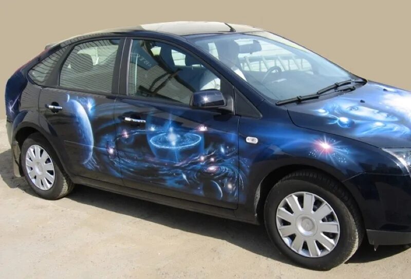 авто. аэрография на машине. аэрография. аэрография в москве. ночной город аэрография.