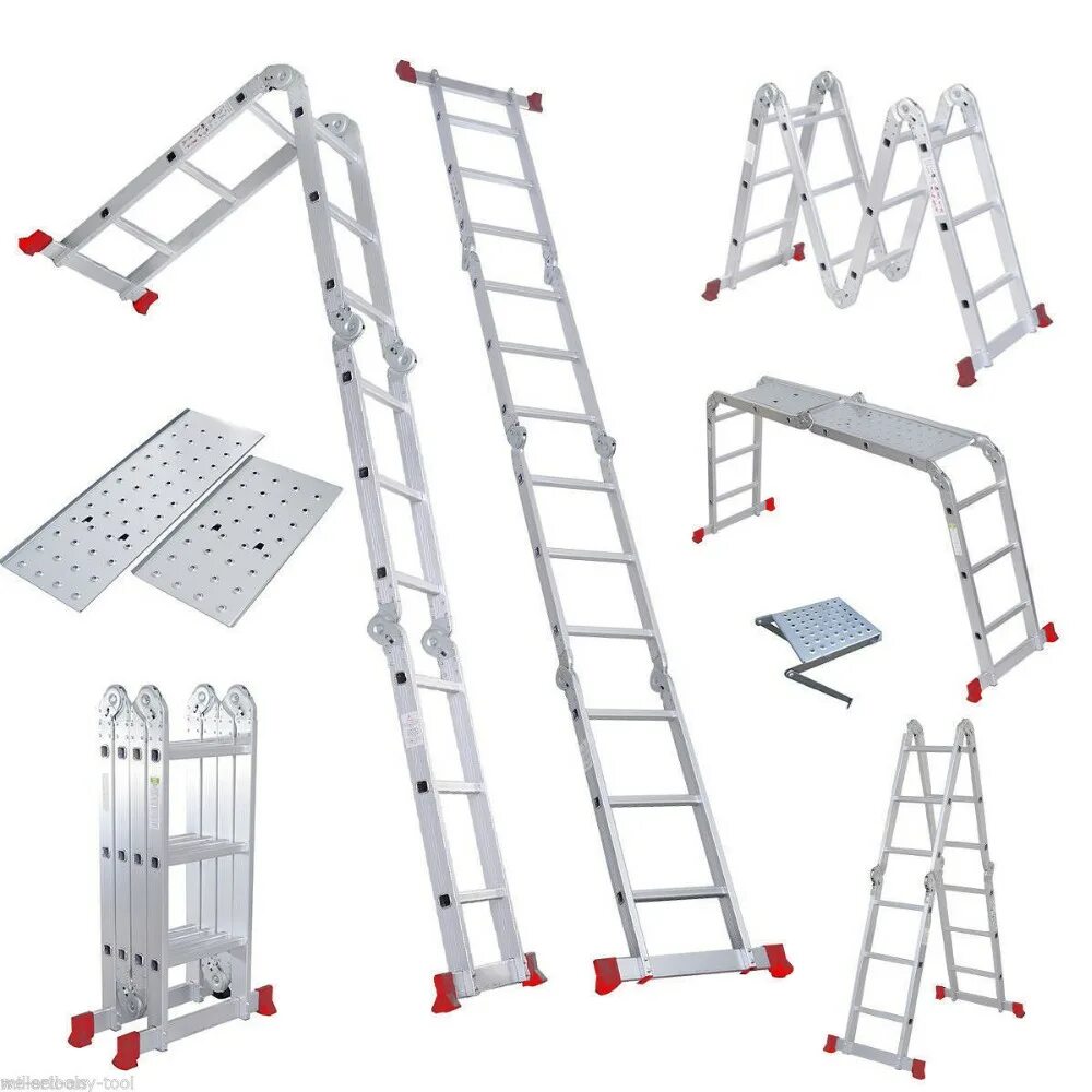 Приставная алюминиевая лестница ЛР-150. Лестница алюминиевая, ла2х7, 2х секционная х 7 ступеней, h=2880 мм, народная. Лестница-трансформер алюминиевая Alumet tl4044 4 ступени. Стремянка UPU Ladder upt510.