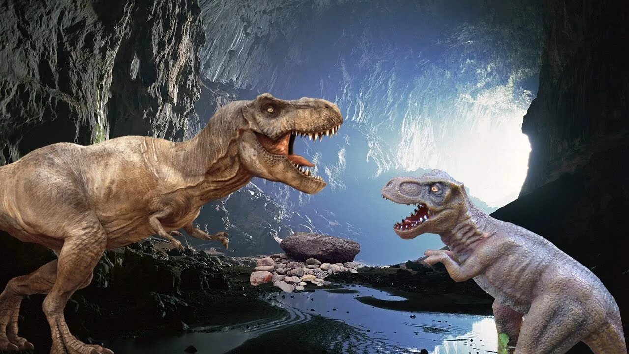 Когда жили динозавры видео. Динозавры настоящие. Пещера динозавров. Пещерный динозавр.