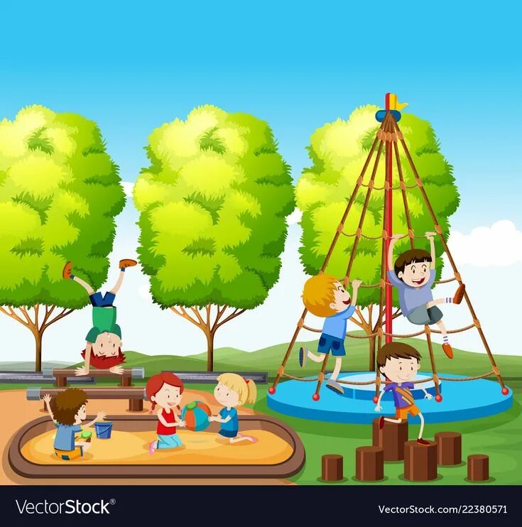 Are on the playground