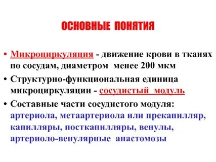 Микроциркуляция это