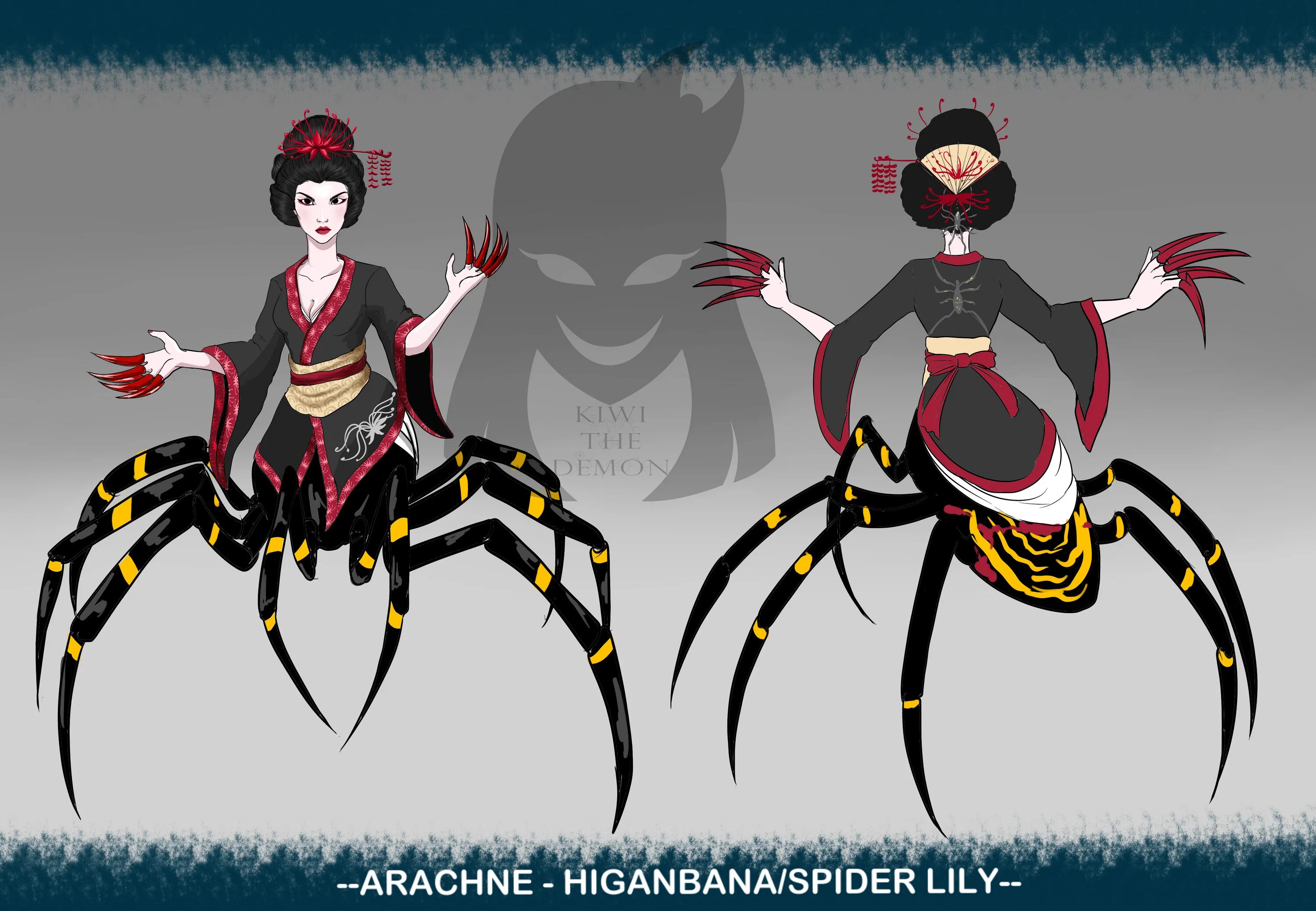 Frozen spider lily art