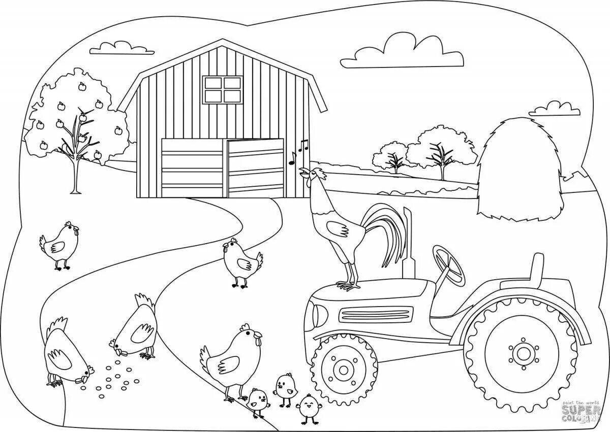 Ферма раскраска для детей распечатать Big Chicken Coop Coloring Pages Coloring pages, Biggest chicken, Chicken coop
