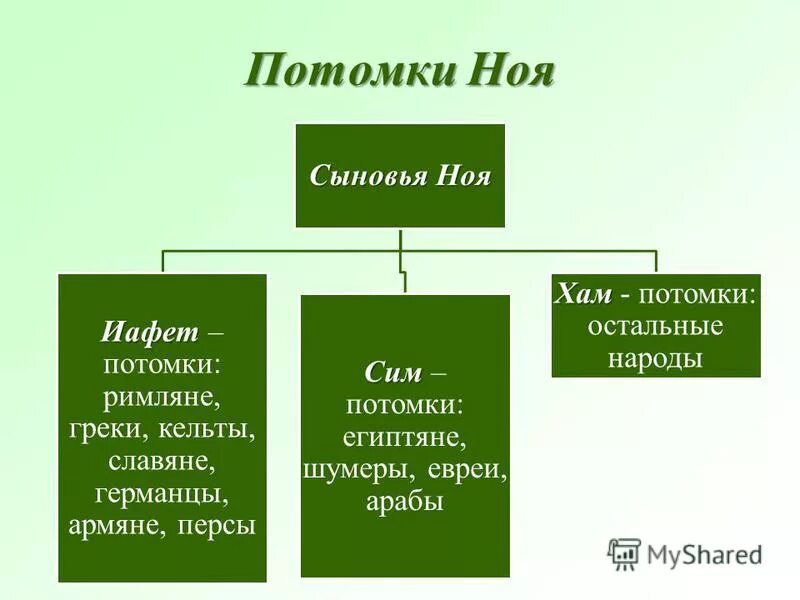 Сколько лет было ною. Потомки ноя. Сыновья ноя. Славяне потомки Иафета.