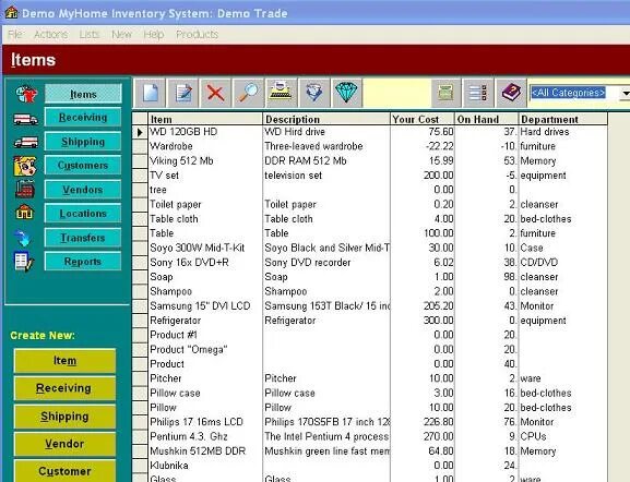 Inventory system. Demo системы. Equipment Inventory System. Фаст лайн Логистик.