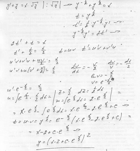 Y'+Y=1/E^X. X=sqrt(2y-y^2). Y'=X*sqrt(y)+(XY)/(X^2-1). Y'-Y=E^X.