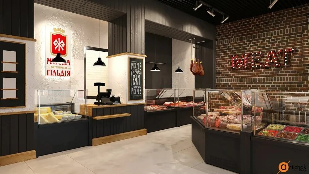 Дизайн мясного магазина внутри фото в современном Especialistas en diseño de carnicerías e interiorismo comercial. Realizamos el d