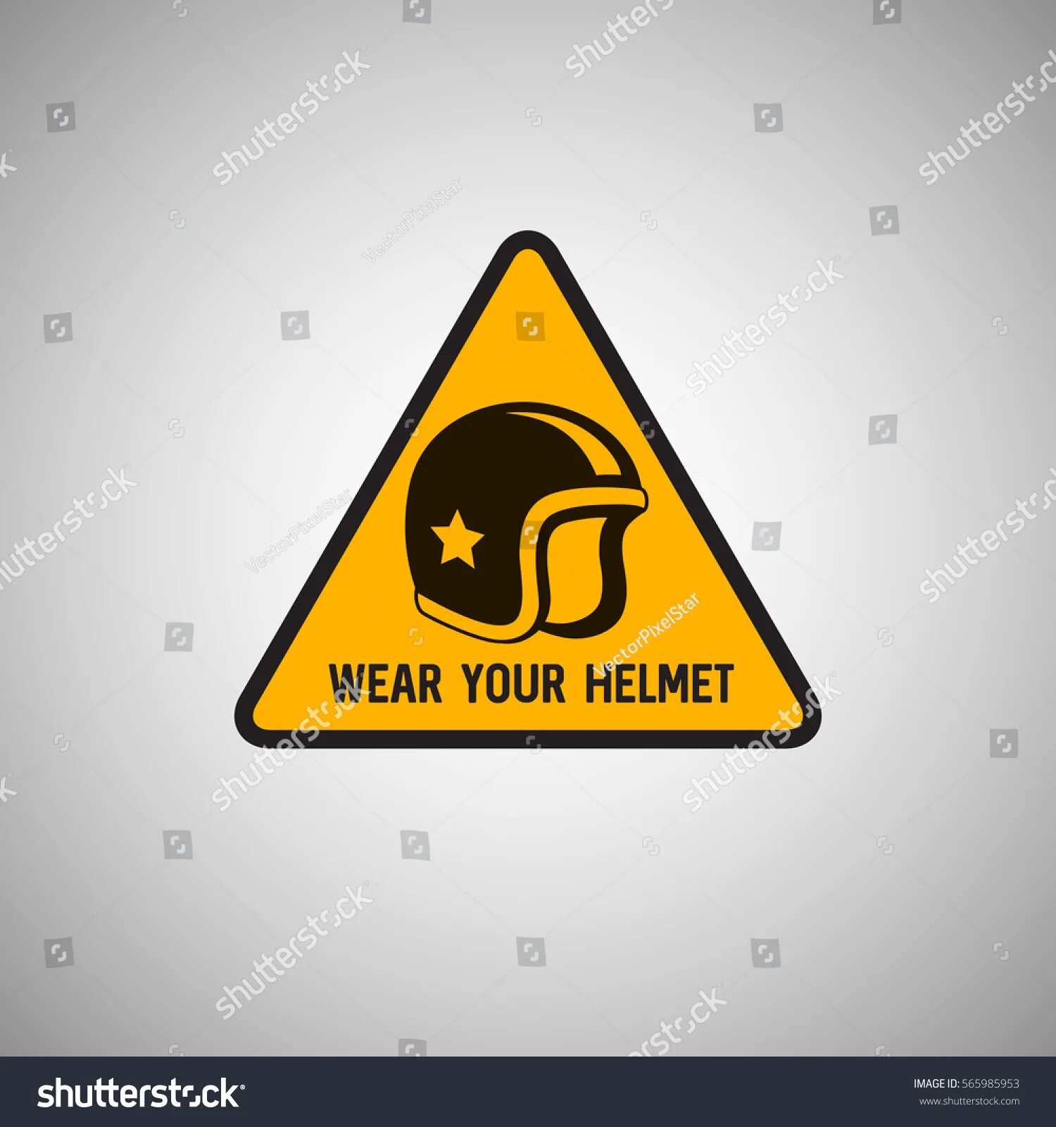 Знак каска. Wear a Helmet sign. Табличка надень каску. Дорожный знак каска с кирпичем. Wear helmets