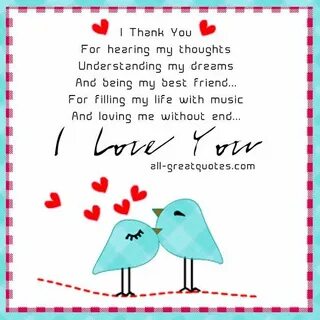 Thanks for being in my life