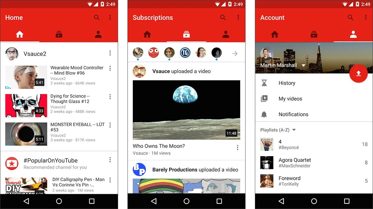 Приложение в google play youtube. Youtube мобильная версия. интерфейс ютуба на телефоне. ютуб главная страница на телефоне. ютуб на телефоне скрин.