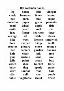 Noun words