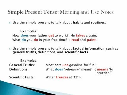 Present simple tense предложения