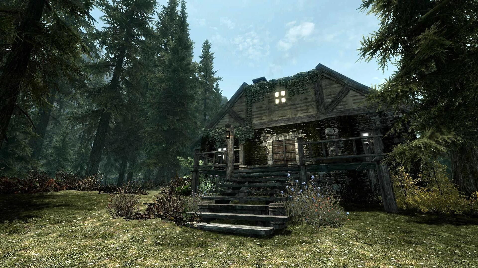 Скайрим мод дом. Дом в лесу в скайриме. Лесной вайтран. Skyrim моды на дома. Skyrim моды на дома.