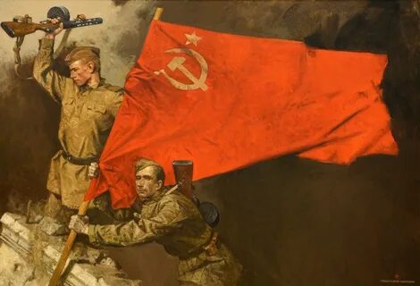 Красный флаг на день победы