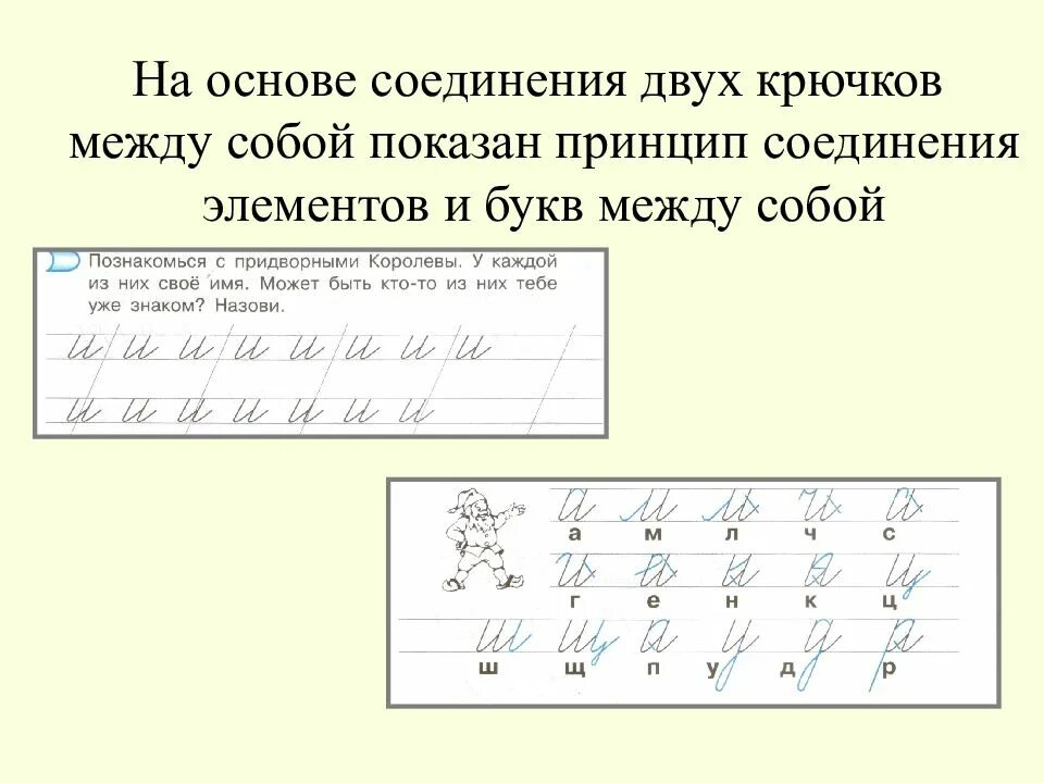 Слова с верхним соединением. Элементы букв 1 класс по методике Илюхиной. 1 Класс соединения элементов букв по методике в Илюхиной. Илюхина соединение букв по Илюхиной. Таблица соединений букв для 1 класса.