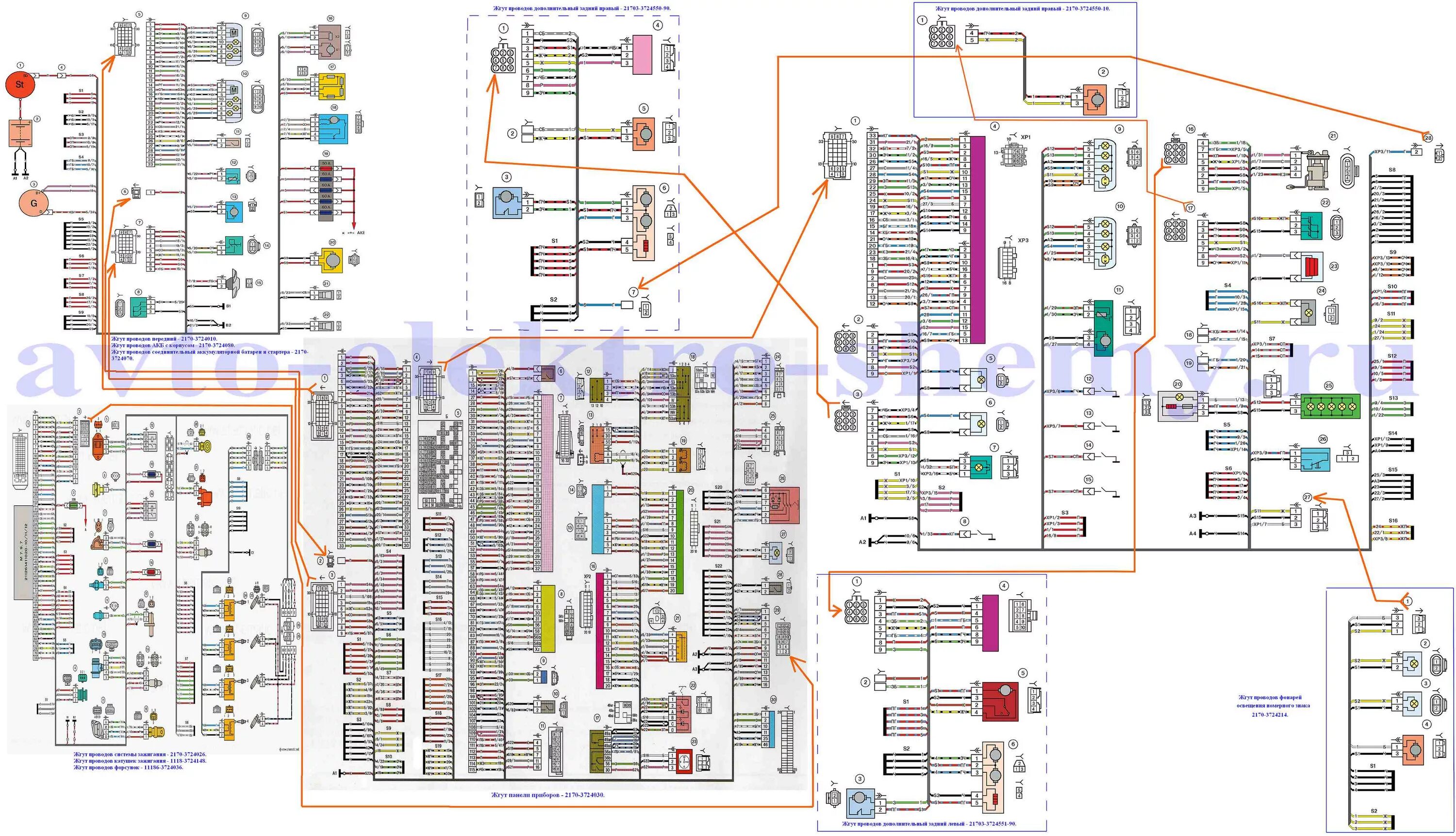 Электро приора. Схема электрооборудования ВАЗ 2170 Приора. Электрическая схема ВАЗ Приора 2170. Электрическая проводка ВАЗ 2170. Электрооборудование ВАЗ 2170 Приора.