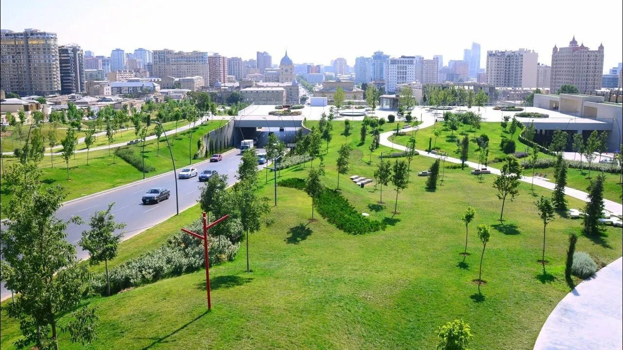 Along park