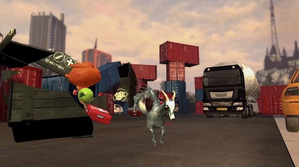 Игра год симулятор. Goat simulator. goat simulator goatz. goat simulator dlc. тачки в симуляторе козла.