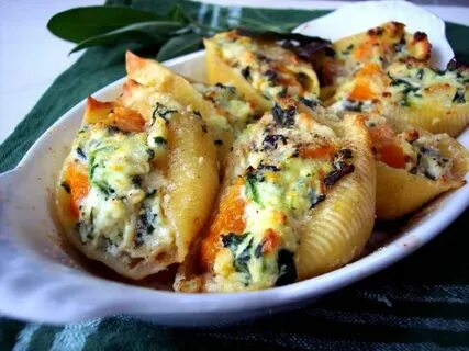 Ракушки с сыром в духовке