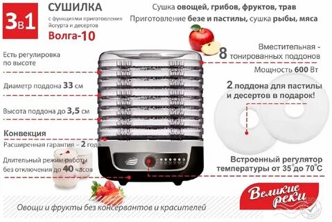 Сушилка для овощей волга 10