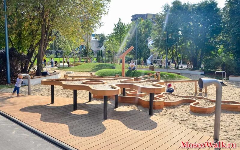 Парк горького площадки фото Парк Горького, Москва " Где погулять в Москве с детьми Детские площадки в пар