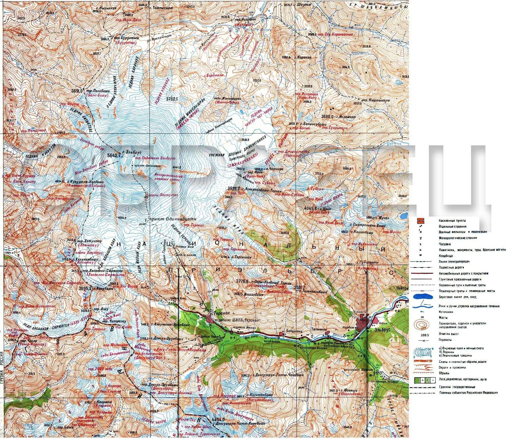 Где гора эльбрус на карте россии. Горы Приэльбрусья карта. Гора Эльбрус на карте. На топографической карте гора Эльбрус. Карта Эльбруса и Приэльбрусья.