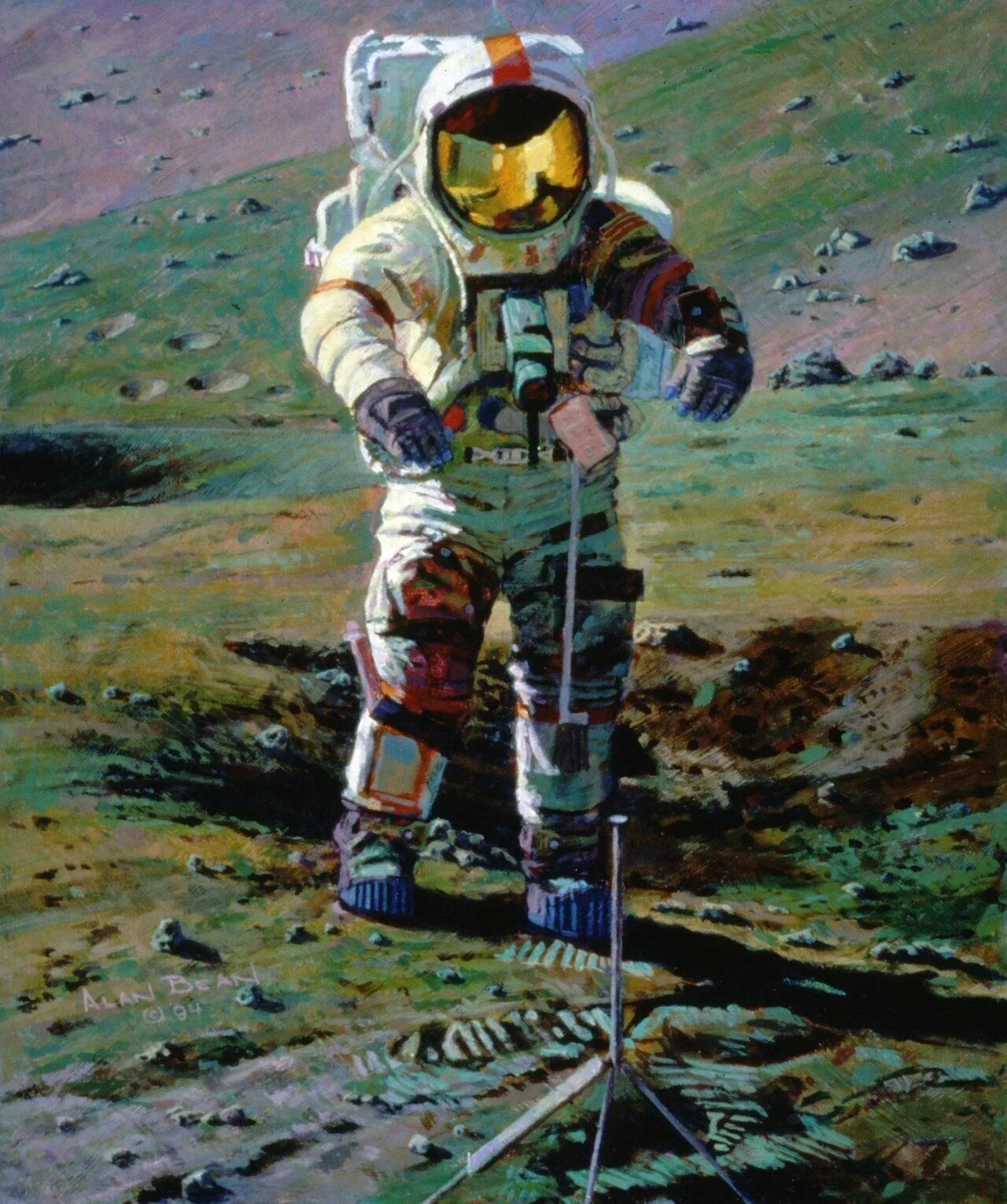 Аллан Бин Аполлон 12. Космический корабль Аполлон картина Леонова. Самый известный космонавт художник