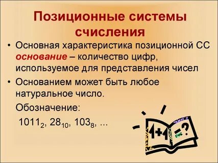 Основание позиционной системы счисления это