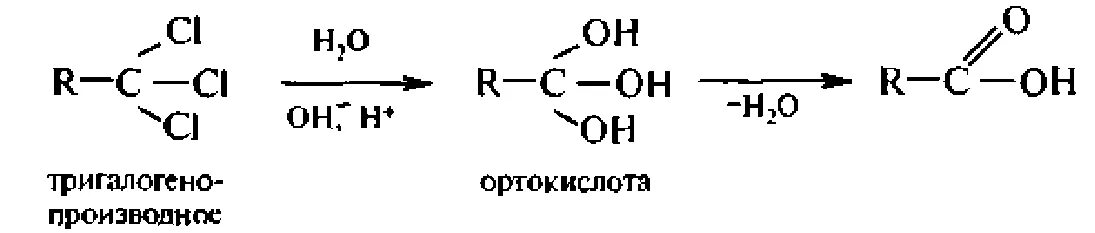 Щелочной гидролиз уксусной кислоты. Щелочной гидролиз тригалогеналканов. Щелочной гидролиз тригалогенпроизводных. Гидролиз тригалогеналканов до карбоновых кислот. Гидролиз три галогеналканов.