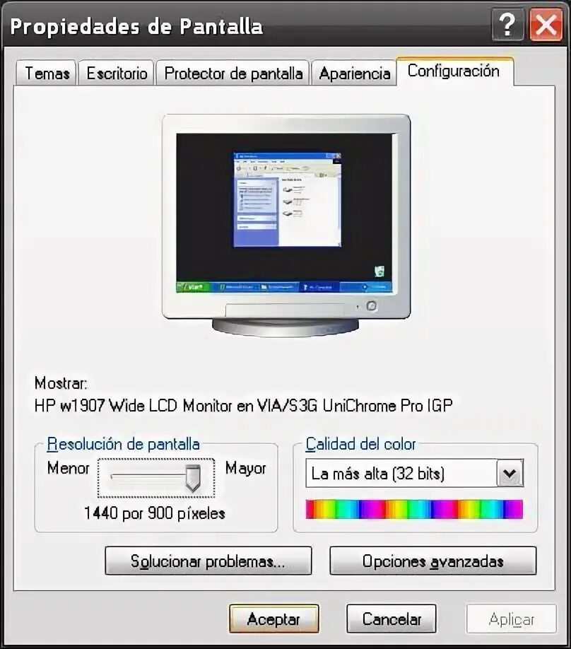 Monitor default monitor