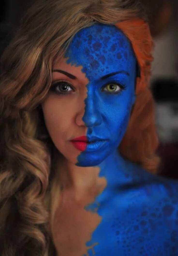 Люди икс гримм мистик. Ребекка ромейн гримм. Гримы мистика. Мистик люди икс ребекка ромейн. Макияж на хэллоуин для девушек.