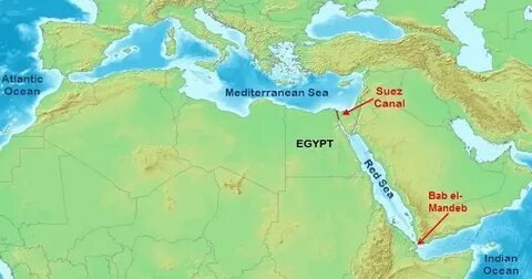 Пролив красного моря и средиземного моря