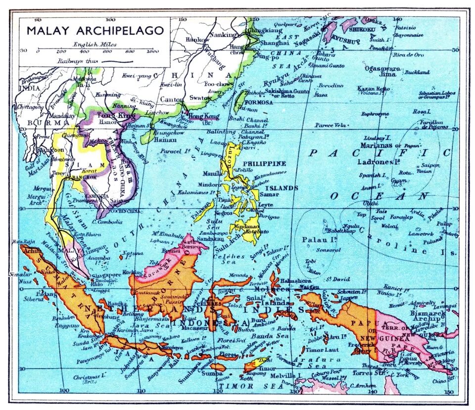 Малайский архипелаг на карте. Острова малайского архипелага на карте. Географическое положение малайского архипелага.